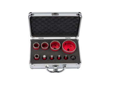 Set carote diamantate, 6-68 mm, HEX, M14, 9 elemente, Red Technic RTZOD0046 foto