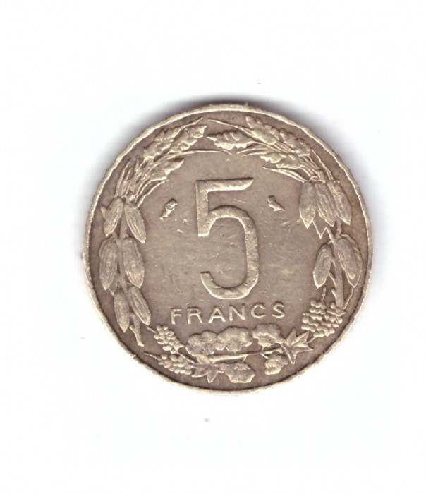 Moneda Camerun 5 francs 1961, stare buna, curata