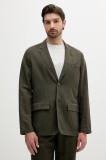 Armani Exchange blazer din amestec de in culoarea verde, XM000654 AF13180