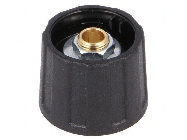 Buton Rotativ Negru ABS 6mm 20x15.5mm