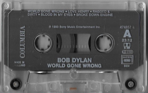 Casetă audio Bob Dylan &ndash; World Gone Wrong, originală, fără copertă