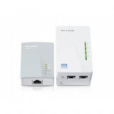 Powerline TP-Link WPA4220 Kit , Adaptor si amplificator , 300 Mbps , Alb