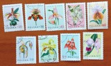 POLONIA-1970-80-''SERII TEMATICE COMPLETE 9VAL.stampilate=FLORI' -Vezi-Scan