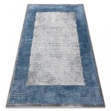 Covor NOBLE modern 9730 68 Cadru vintage - structural două niveluri cremă / albastru, 140x190 cm, Dreptunghi, Poliester