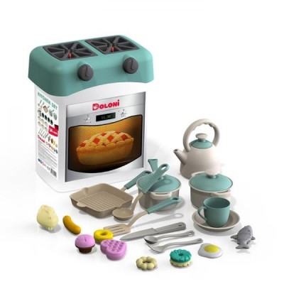 Aragaz cu accesorii pentru copii 01480/2 Turquoise GreatGoods Plaything foto