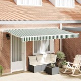 vidaXL Cortina Retractabilă Manual Verde 400 x 200 cm țesătură 3329903