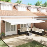 Cumpara ieftin Pergola Manuala 6 x 3,5 m Alb 100% Polyester