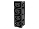 Conector Alimentare AC Splitter 10A 250VAC IEC C13 (F)