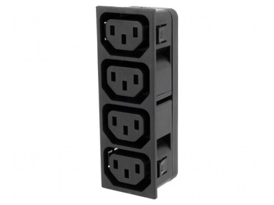 Conector Alimentare AC Splitter 10A 250VAC IEC C13 (F) foto