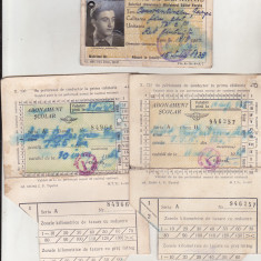 bnk div CFR - lot 5 abonamente si o carte de identitate