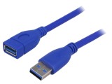Cablu USB 3.0 A-A 1,8m Albastru