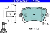 ATE 13.0470-2880.2 ATE Ceramic set placute frana,frana disc