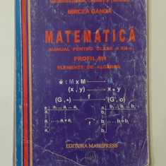 Mircea Ganga - Manual Matematica Clasa a XII-a Profil M1 Elemente De Algebra