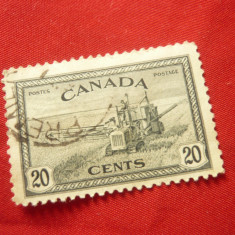 Timbru Canada 1946 - Tractor , 1 val. 20C stampilat
