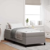Cumpara ieftin Pat cu arcuri Taupe, Negru 100 x 200 cm