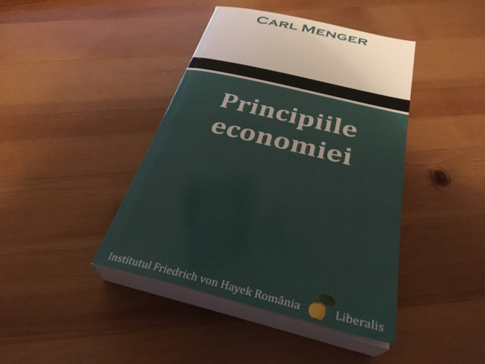 Carl Menger, Principiile economiei
