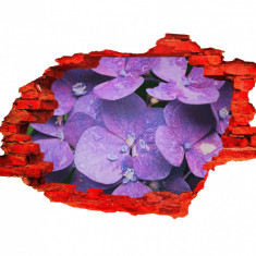Autocolant decorativ, Gaura in perete, Arbori si flori, Multicolor, 83 cm, 272ST-2