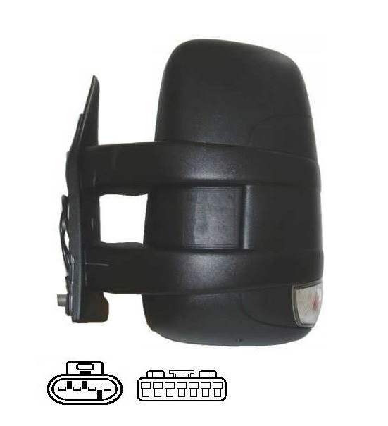 Oglinda usa exterioara Iveco Daily, 05.2006-07.2014, partea Stanga, reglare electrica; incalzit; scurt; sticla convexa; geam cromat; Senzor de temper