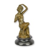 Dansatoare orientala-statueta din bronz cu un soclu din marmura DC-43