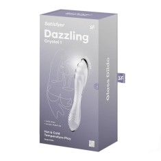 Dazzling Crystal 1 transparent (18.2cm) - Satisfyer Dazzling Crystal 1 - Dildo din sticla borosilicata solida foto