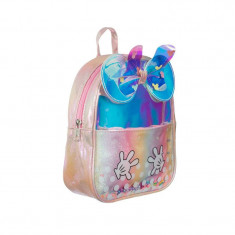 Rucsac Roz holografic si glitter pentru copii, 20x7x24 cm, ATU-081160