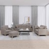VidaXL Set de canapele cu perne, 4 piese, gri taupe, textil 3202085