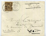 France 1877 Postal History Rare Cover Paris to Gand Belgium D.578