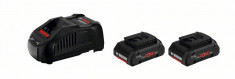 Set 2 acumulatori Li-Ion Bosch 2xProCORE 18V, 4Ah ProCORE + GAL1880CV Incarcator rapid de 8Ah foto