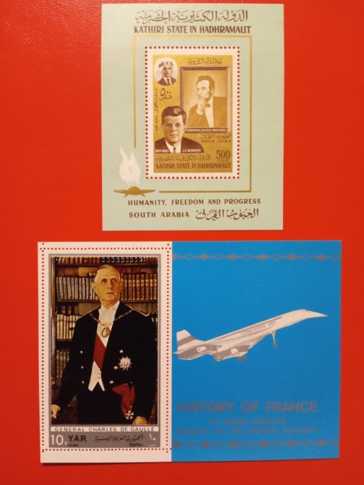 KENNEDY, DE GAULLE - COLIȚE MNH