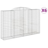 Cumpara ieftin Cosuri gabion arcuite 6 buc, 300x50x180/200 cm, fier galvanizat