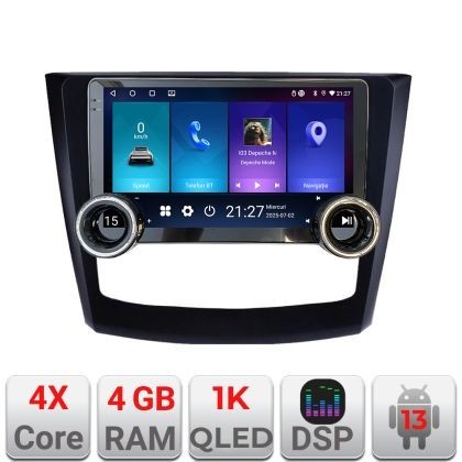 Navigatie Renault Kadjar facelift 2019-2022 Edotec Incell 1K 10.5 inch 4+64 carplay android auto radio internet kit-9030-facelift+EDT-E211-RK+kit-9030