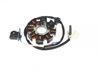 Stator GY6 (8 bobine+senzor scanteie, 4 fire) foto