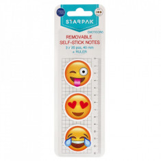 Notes adeziv Emoticon, 40mm, 3x20/set - STARPAK