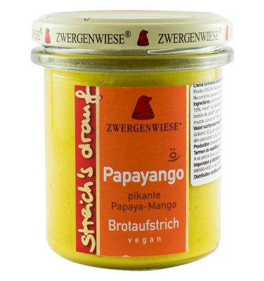 Crema Bio Tartinabila Picanta cu Papaya si Mango Zwergenwiese 160gr foto