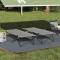 vidaXL Pat pliabil pentru camping Manual 2 pcs Gri 206 x 76 x 74 cm 42003171