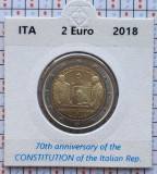 Italia 2 euro 2018 UNC - Constitutioni - km 414 - cartonas personalizat D45901, Europa