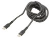 Cablu USB Savio 2.0, 2m, 60W, Power Delivery, Textil, USB-C, Quick Charge