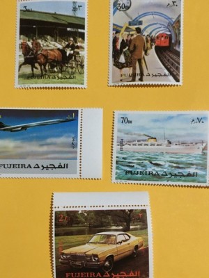 FUJEIRA, MIJLOACE DE TRANSPORT - SERIE COMPLETĂ MNH foto