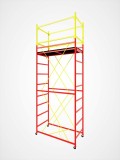 Schela Metalica Mobila EGEA 110C, 2 Module, 1,60 m x 0,80 m, Cu Parapet de Protectie, Inaltime Maxima 4,40 m, Inaltime de Lucru 5,40 m, Vopsita