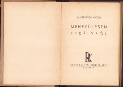 989SPN Menek&amp;uuml;l&amp;eacute;sem Erd&amp;eacute;lyből irta Maderspach Viktor foto