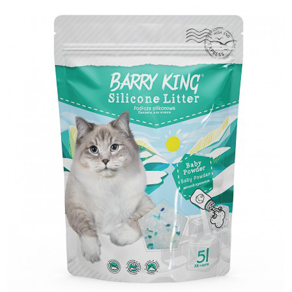 Asternut pisici, Barry King, Silicon, 5 l, Alb Verde