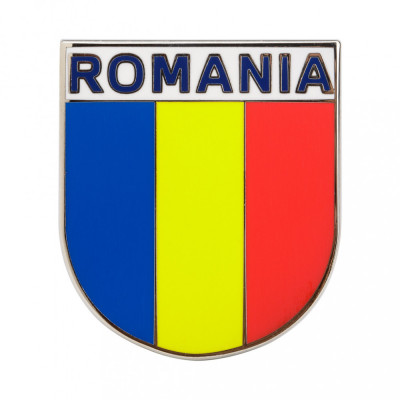 Magnet de frigider, fanion tricolor Romania, MB241 foto