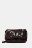 Juicy Couture geantă de m&acirc;nă din catifea Kimberly culoarea maro, BEJQL8762WPO.JB7