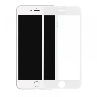 Folie Sticla iPhone 6 iPhone 6s Acoperire Completa 6D Alba foto