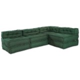 vidaXL Canapea modulară Manual 4 pcs Verde 70 x 70 x 56 cm țesătură 3315078