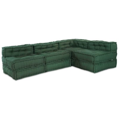 vidaXL Canapea modulară Manual 4 pcs Verde 70 x 70 x 56 cm țesătură 3315078 foto