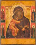 Maica Domnului cu Pruncul incadrata de Sf. Stefan, Ecaterina, Olga si Tatiana, Rusia, Secol Xix