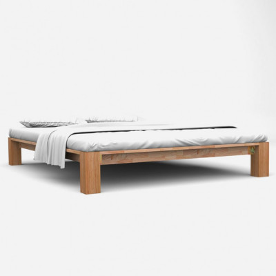 vidaXL Cadru de pat, 160 x 200 cm, lemn masiv de stejar foto
