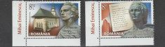 ROMANIA 2020 Mihai Eminescu - Poet al neamului Romanesc Serie 2 timbre MNH foto