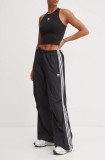 adidas Originals pantaloni Adicolor femei, culoarea negru, cu imprimeu, IY7251